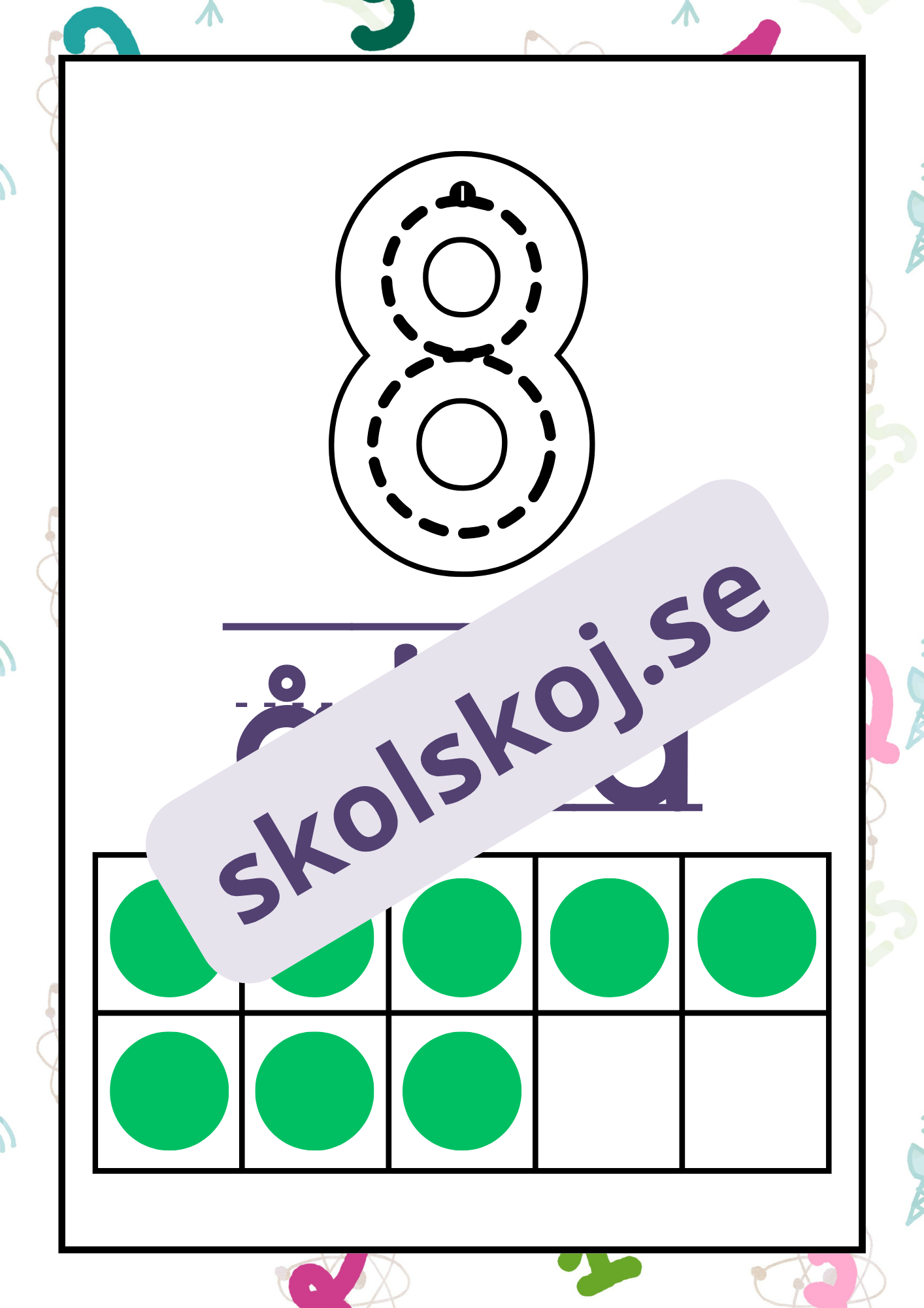 Väggkort - Siffror