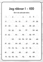 Jag räknar 1 - 100 - Häfte