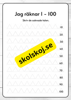 Jag räknar 1 - 100 - Häfte