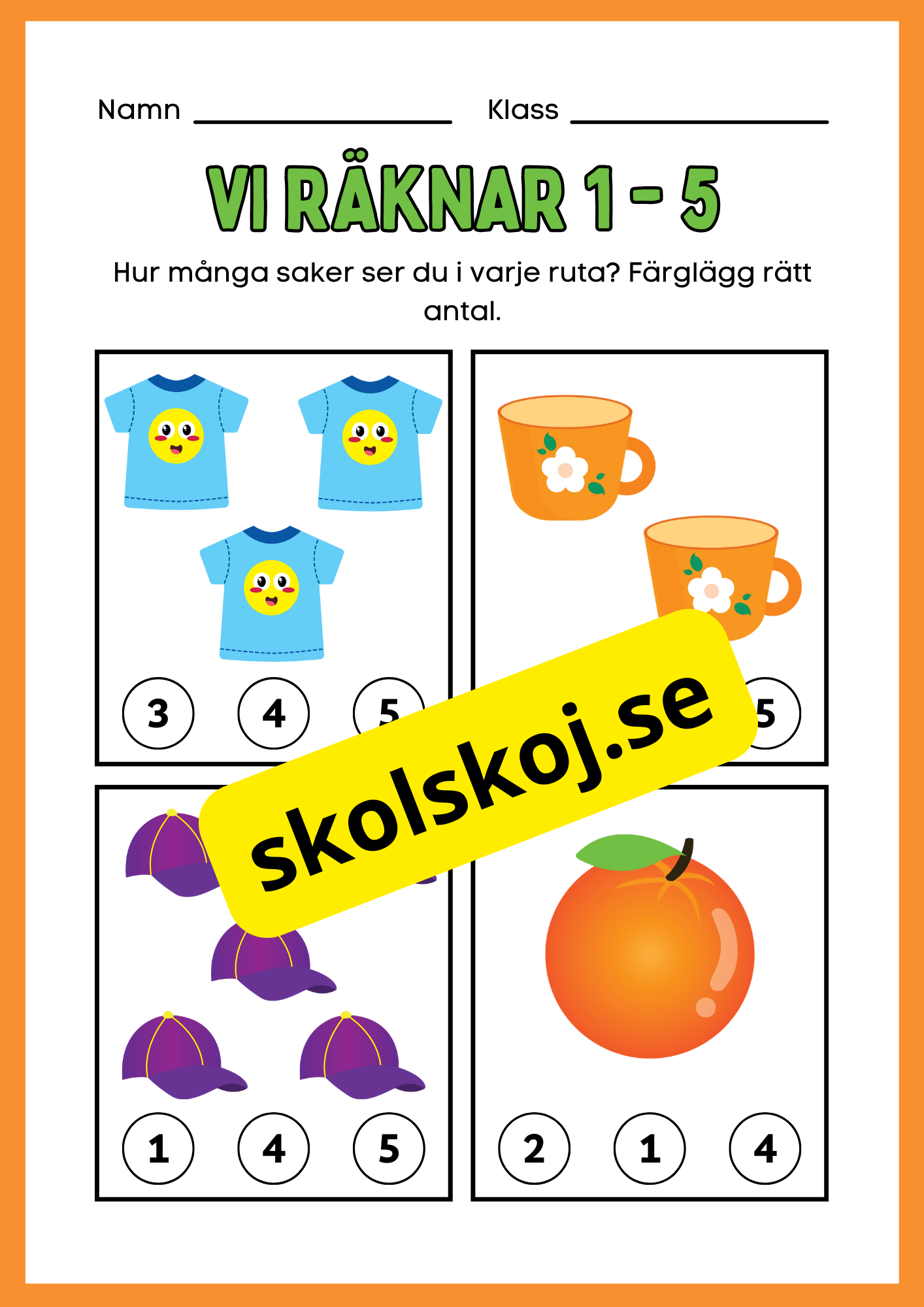 Vi räknar 1 - 5 - Häfte