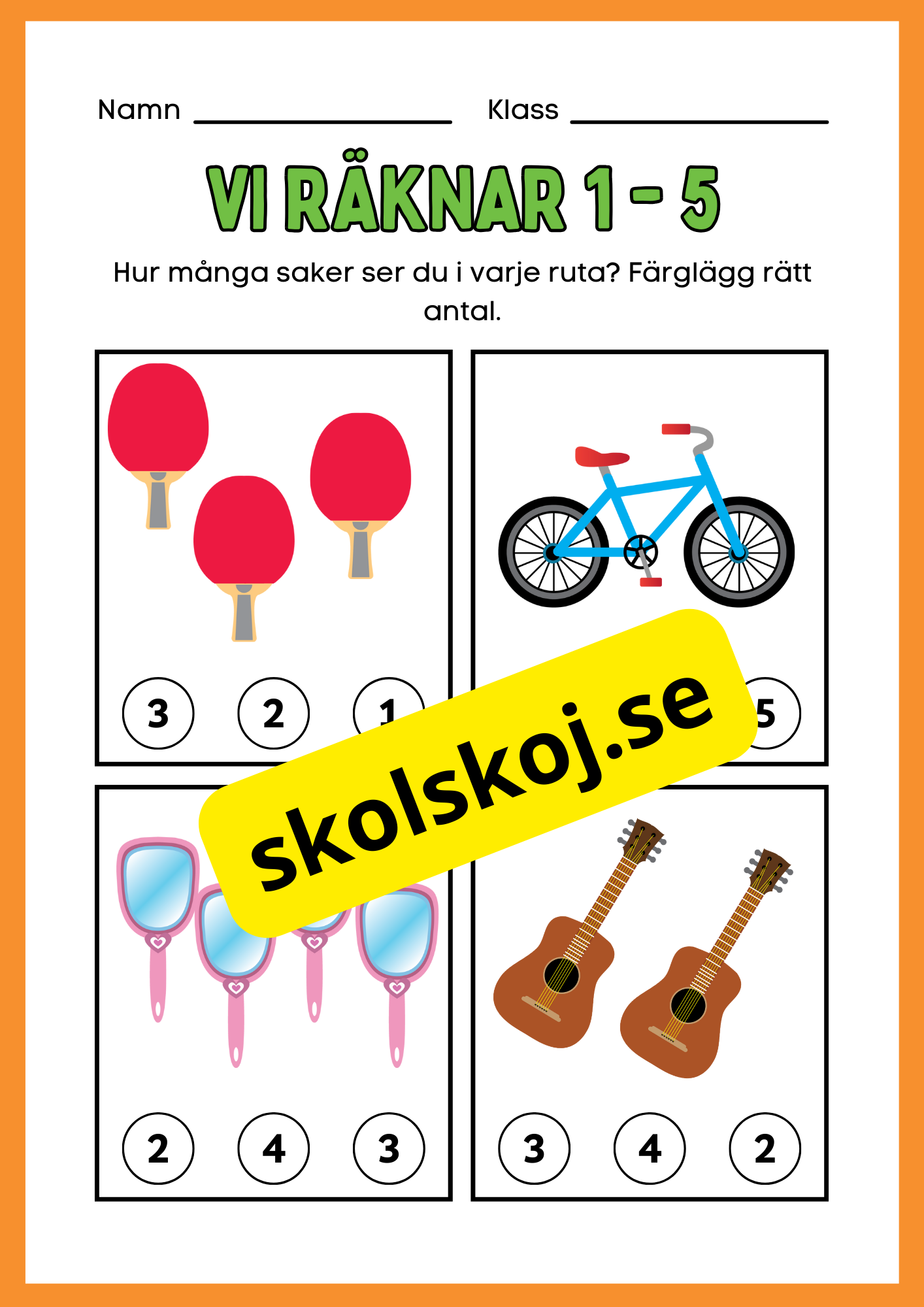 Vi räknar 1 - 5 - Häfte
