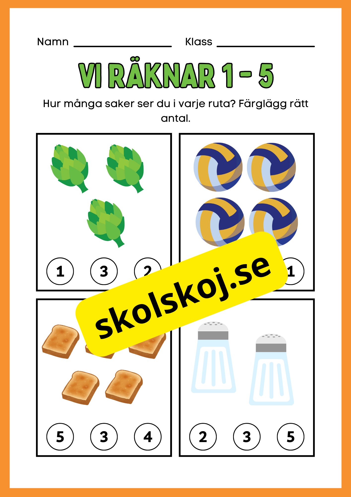 Vi räknar 1 - 5 - Häfte