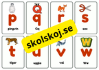Alfabetskort - Flashkort - Hela alfabetet - A5 format