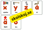 Alfabetskort - Flashkort - Hela alfabetet - A5 format