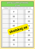 Antalsuppfattning 0 - 60