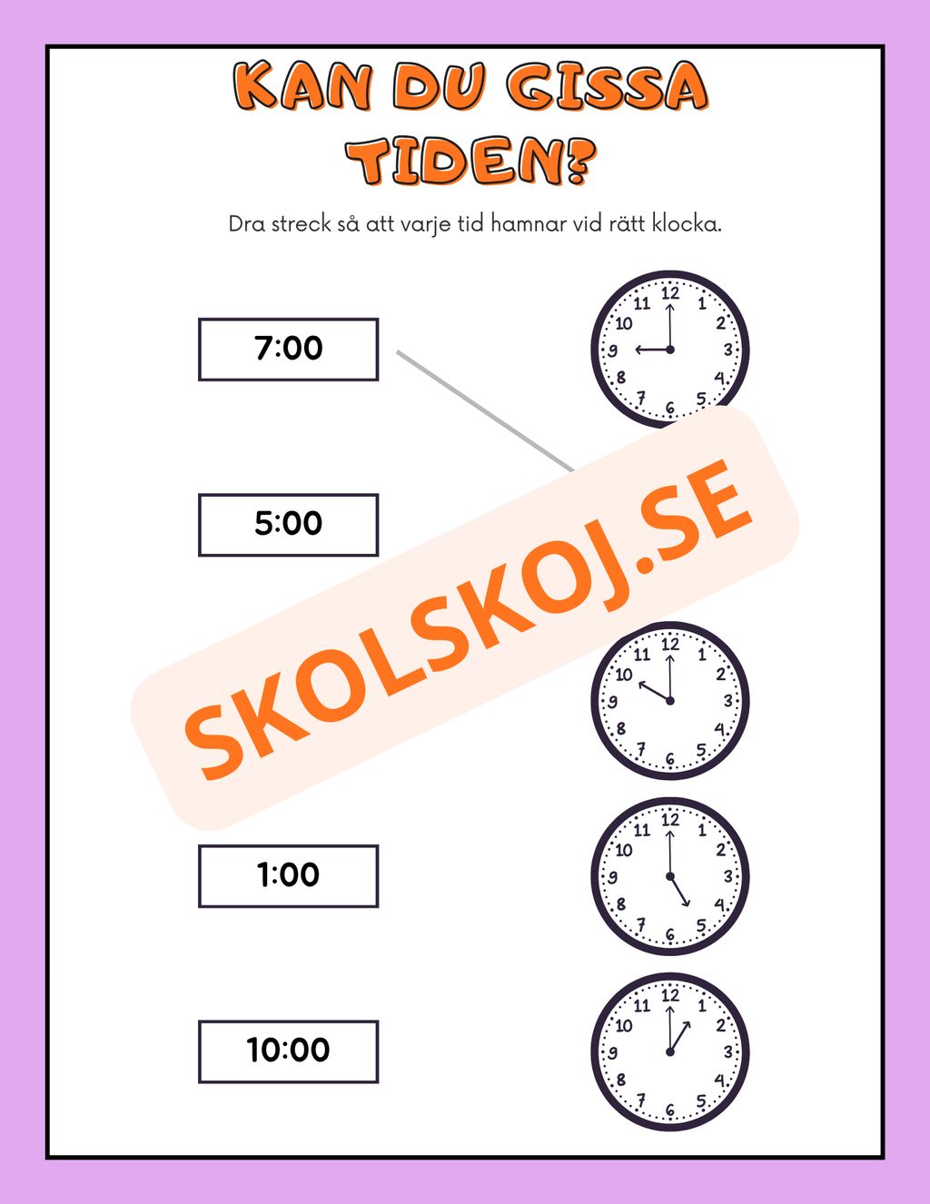 Kan du gissa tiden?