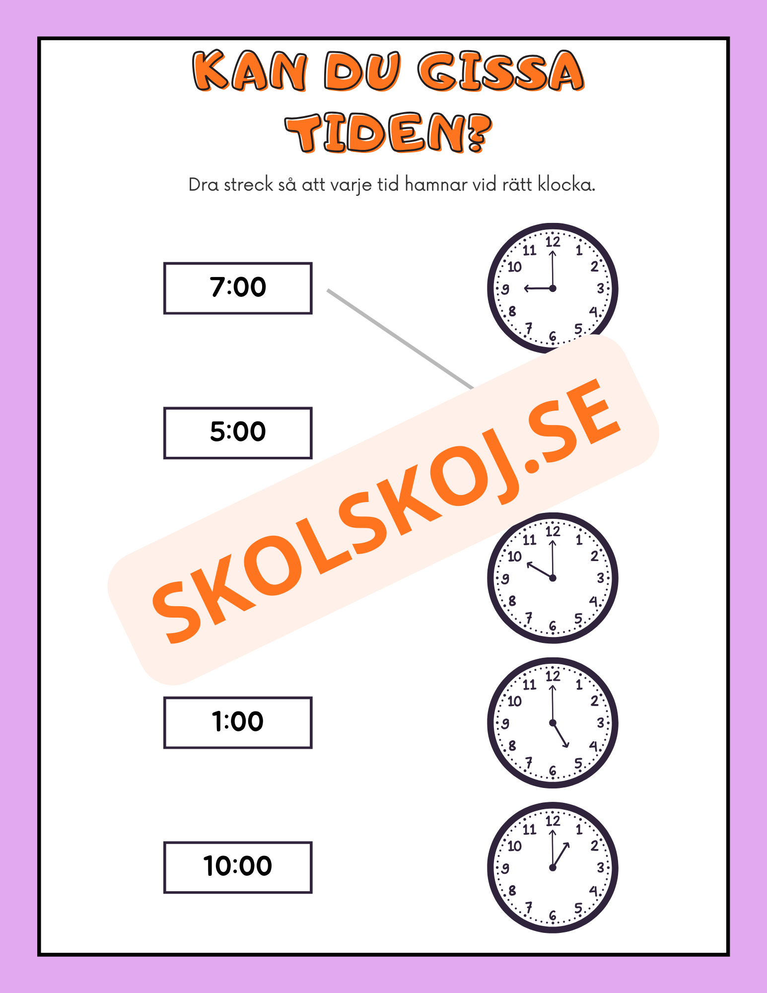 Kan du gissa tiden?