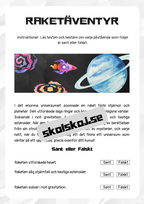 Rymden läsförståelse - Åk 3 - 4