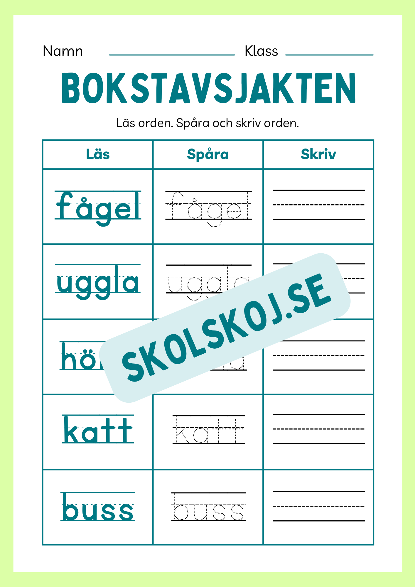 Häfte - Bokstavsjakten