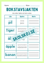 Häfte - Bokstavsjakten