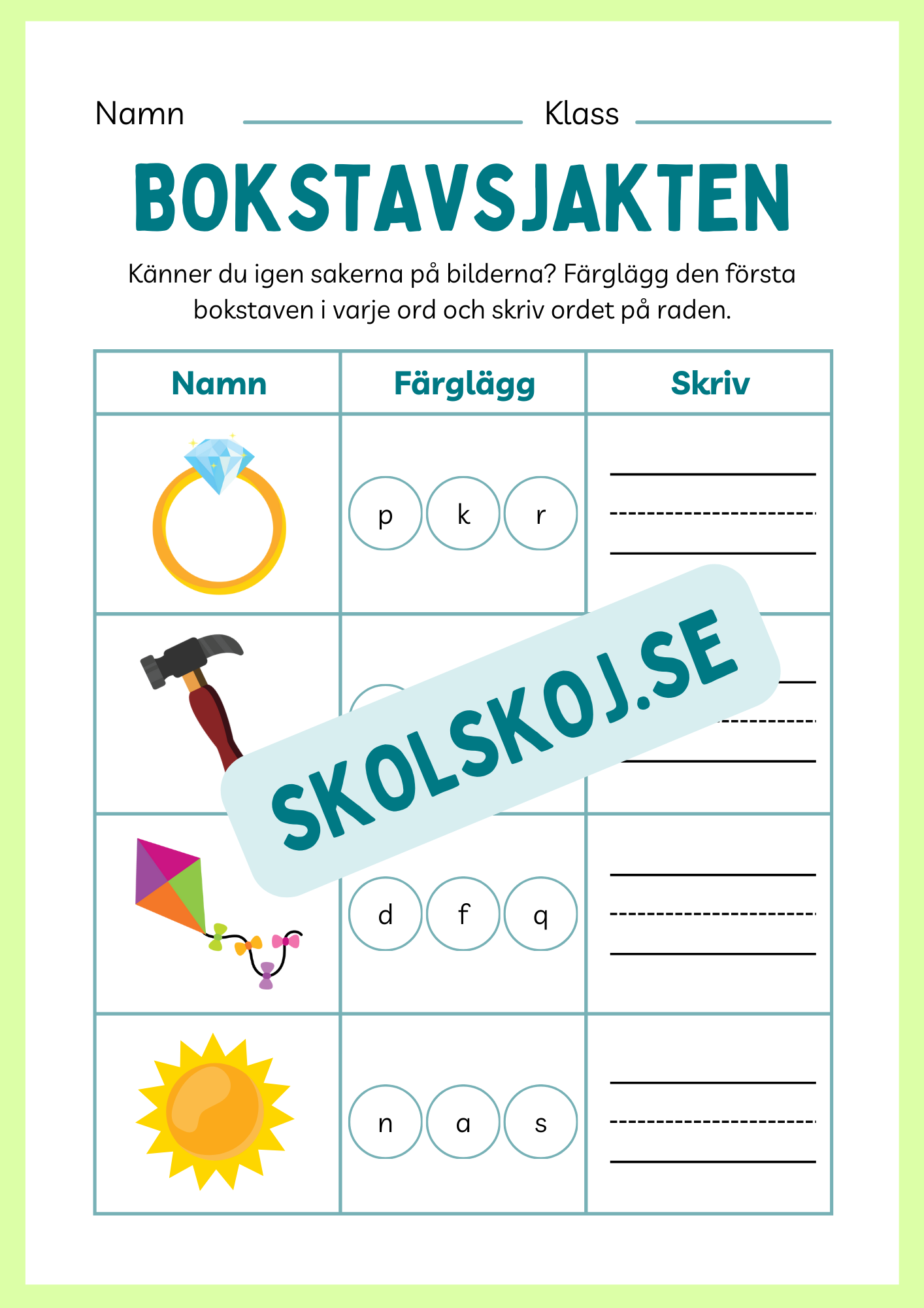 Häfte - Bokstavsjakten