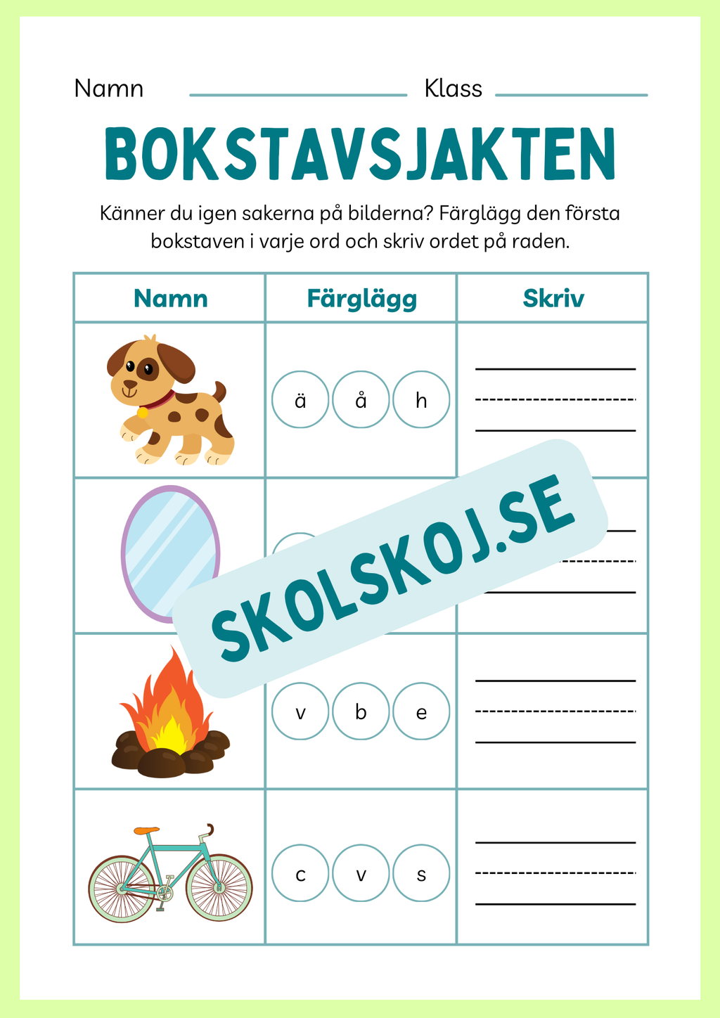 Häfte - Bokstavsjakten