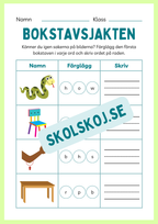 Häfte - Bokstavsjakten