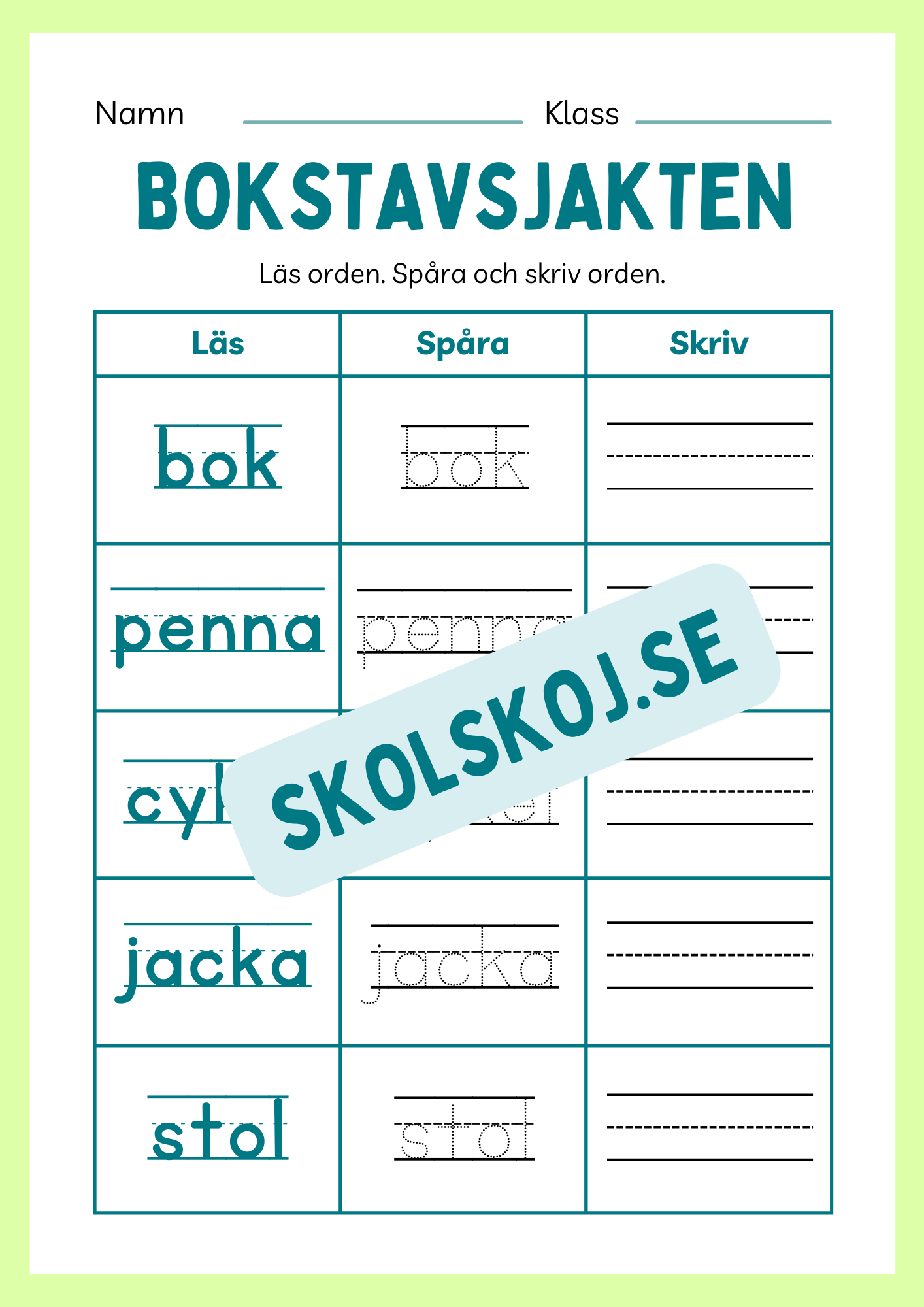 Häfte - Bokstavsjakten