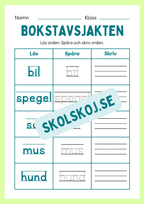 Häfte - Bokstavsjakten