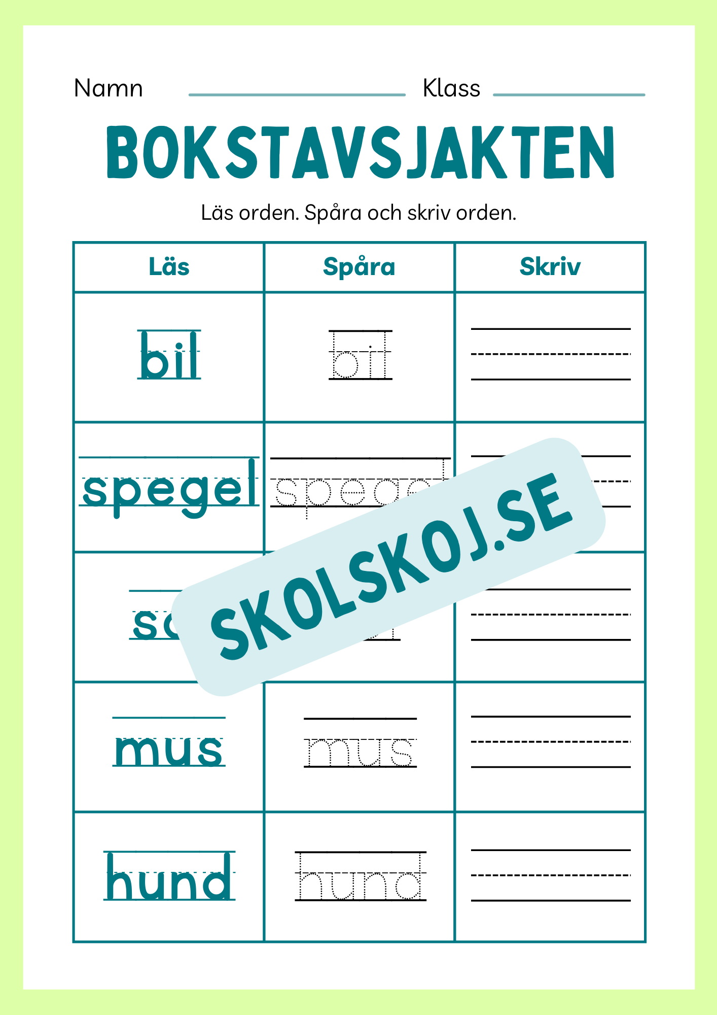 Häfte - Bokstavsjakten