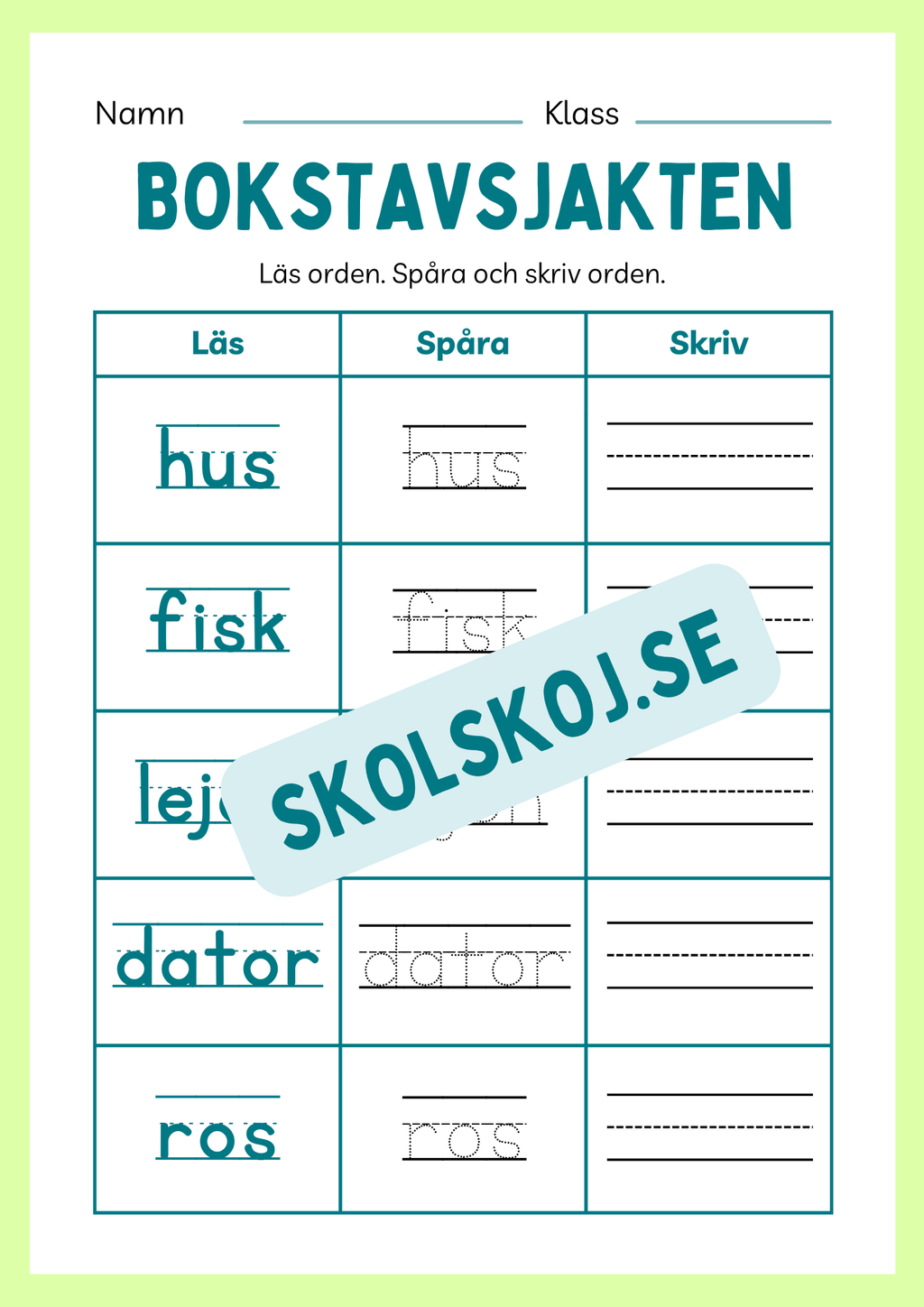 Häfte - Bokstavsjakten