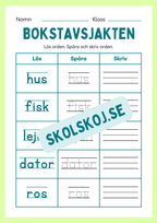 Häfte - Bokstavsjakten