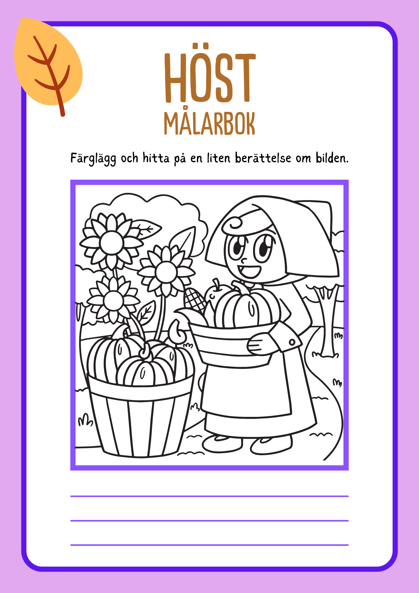 Höst - Målarbok