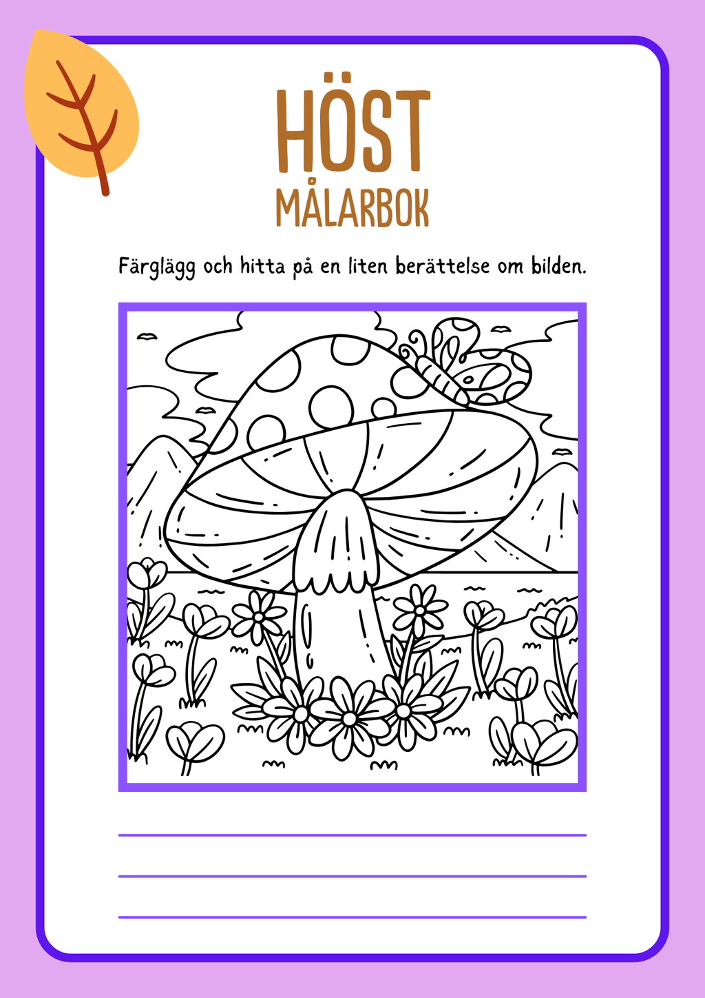 Höst - Målarbok