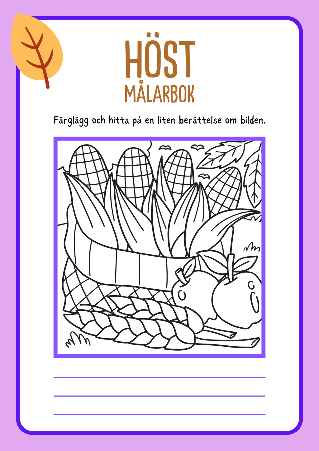 Höst - Målarbok