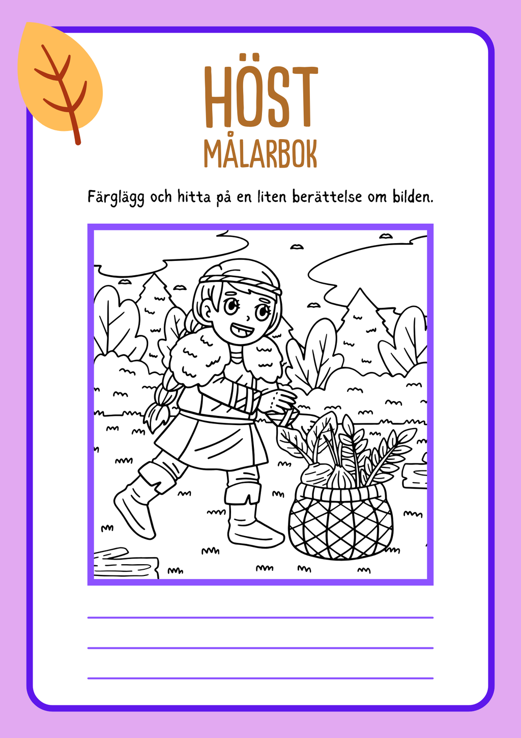Höst - Målarbok