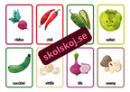 Frukter och grönsaker - A3 storlek - Flashkort