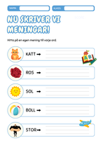 Nu skriver vi meningar
