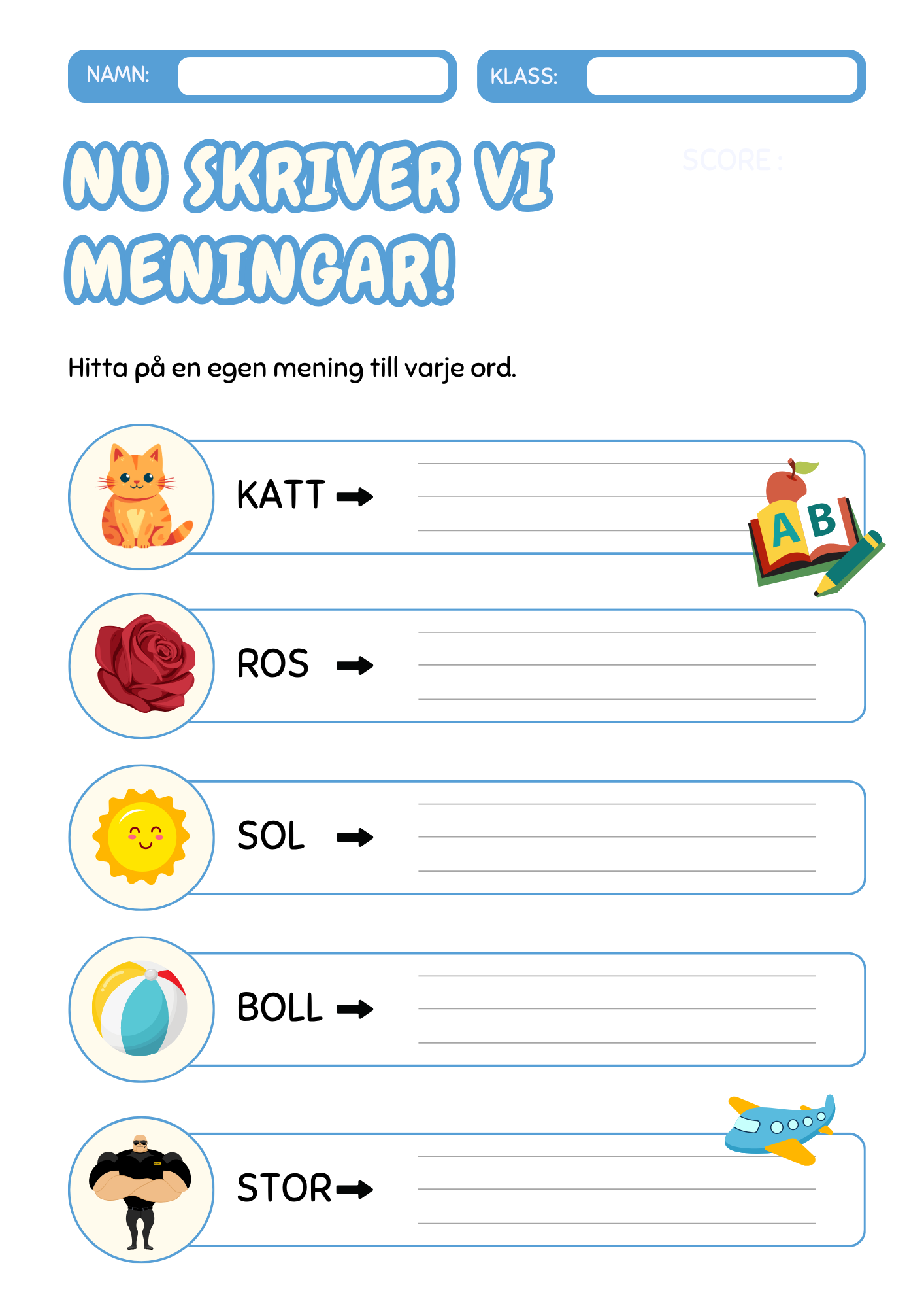 Nu skriver vi meningar