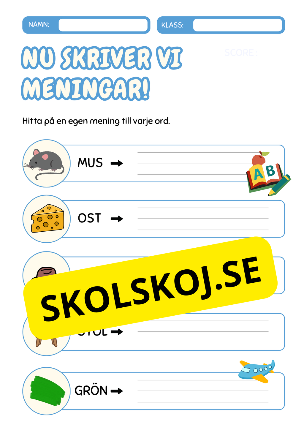 Nu skriver vi meningar