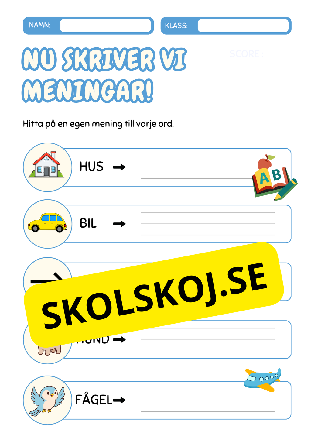 Nu skriver vi meningar