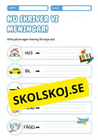 Nu skriver vi meningar