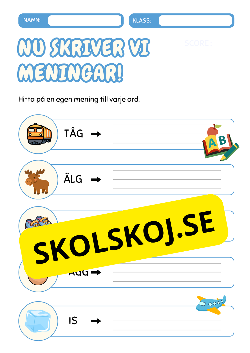 Nu skriver vi meningar