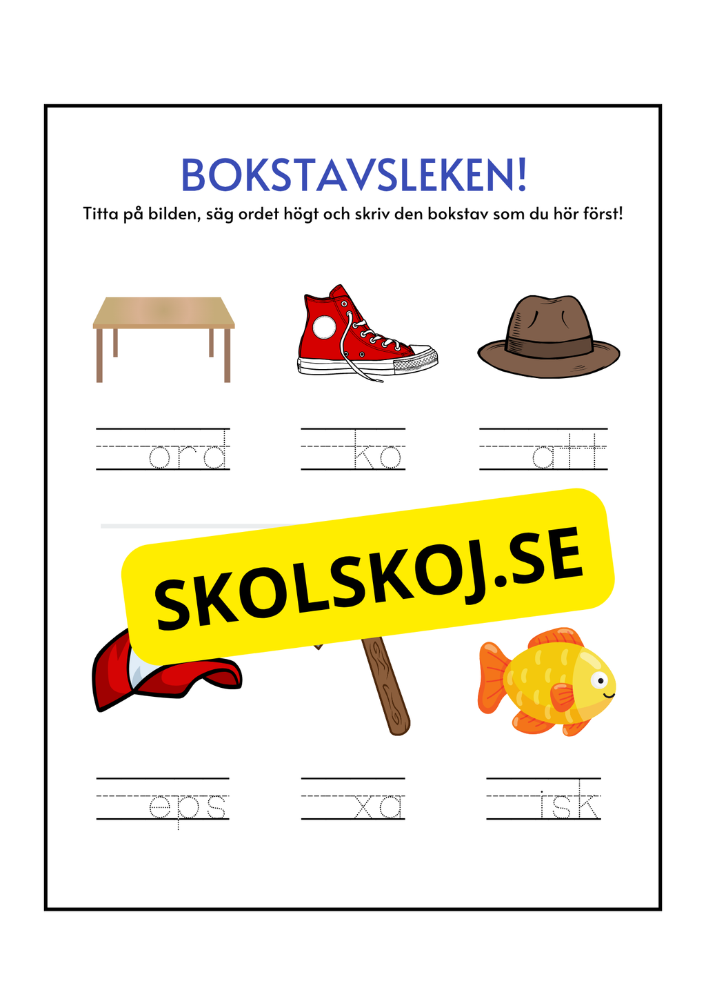 Bokstavesleken - Häfte