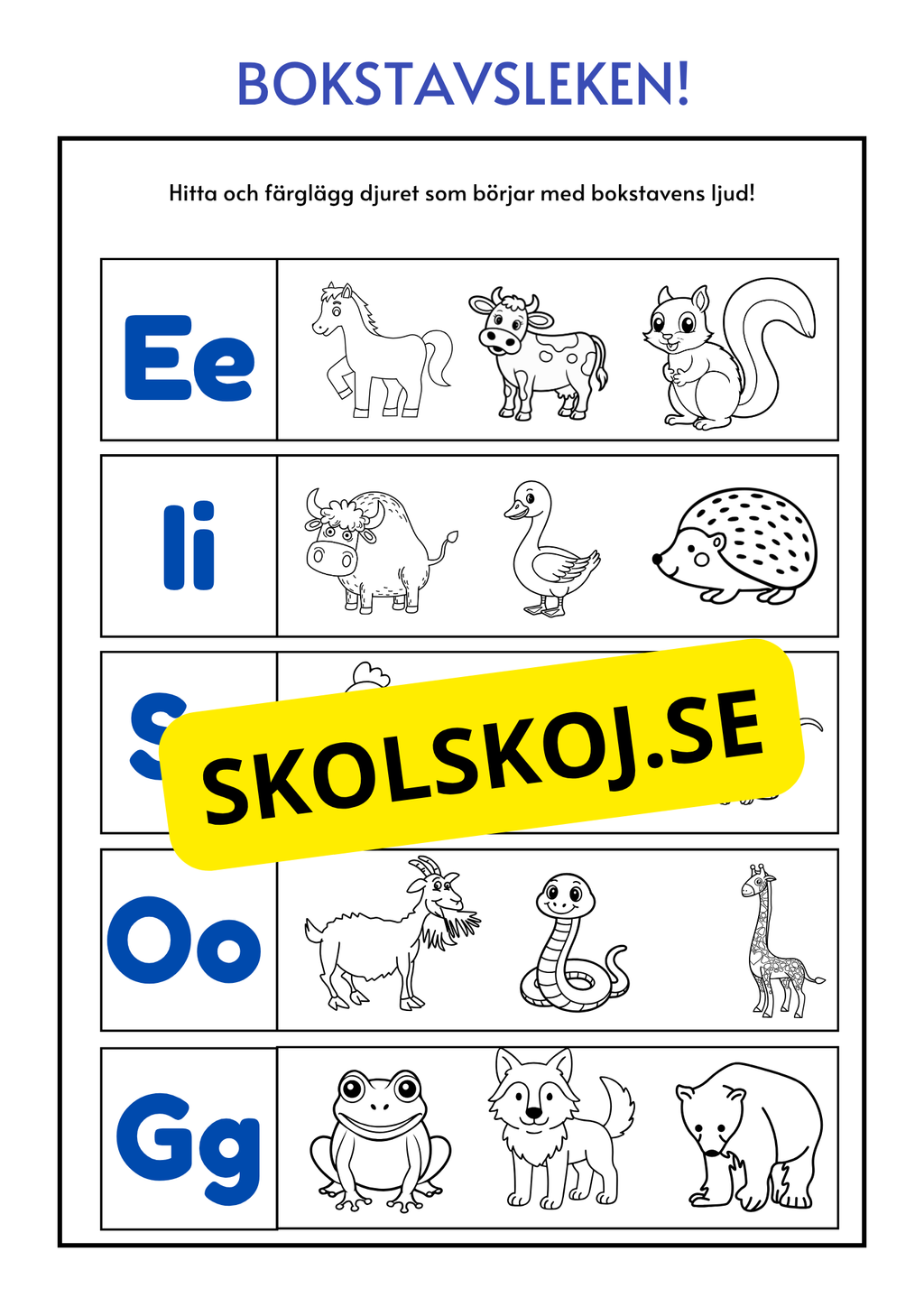 Bokstavesleken - Häfte