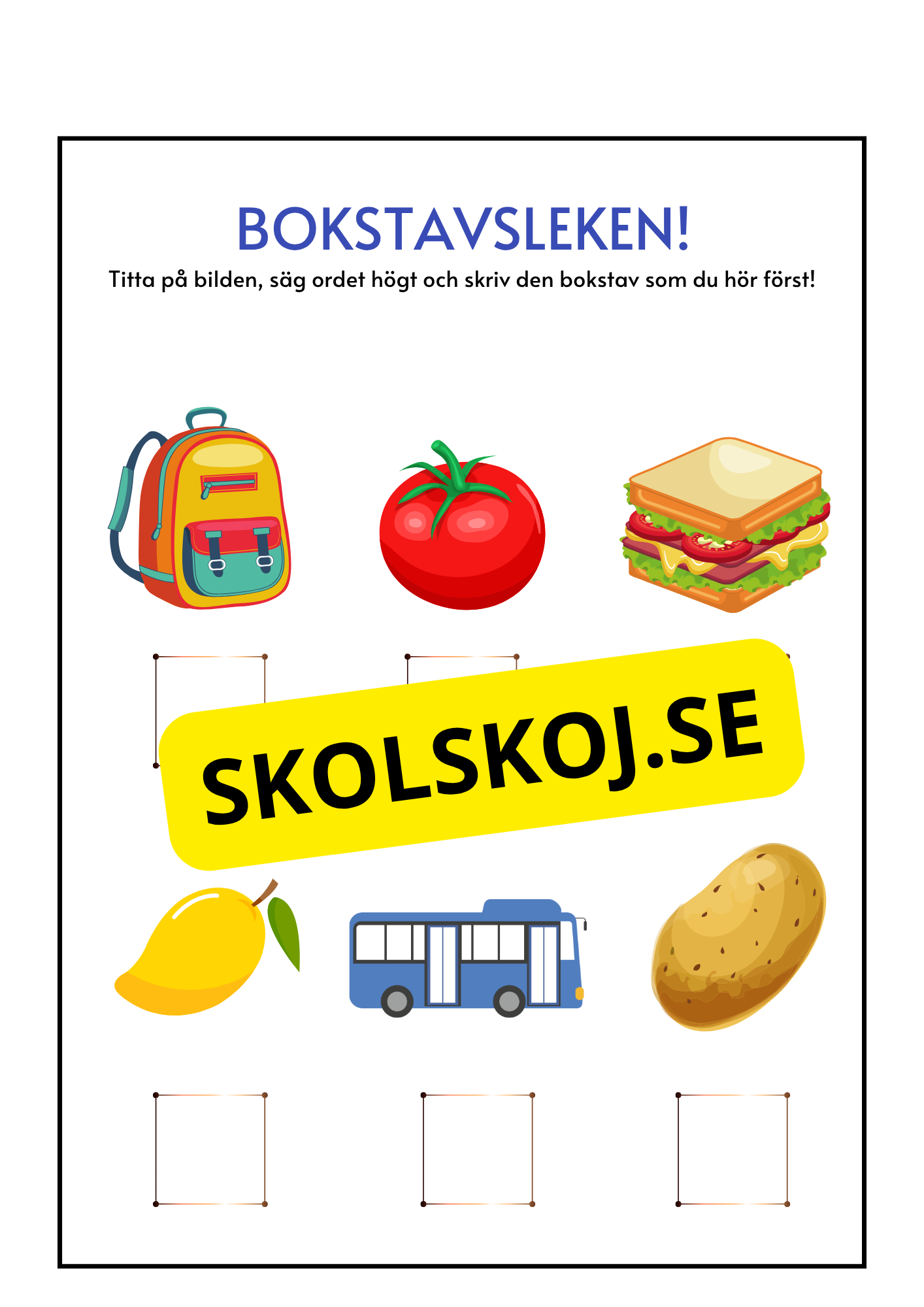 Bokstavesleken - Häfte