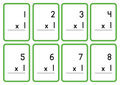 Multiplikation 1 - 10 - Flashkort