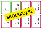 Multiplikation 1 - 10 - Flashkort