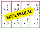 Multiplikation 1 - 10 - Flashkort