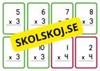 Multiplikation 1 - 10 - Flashkort