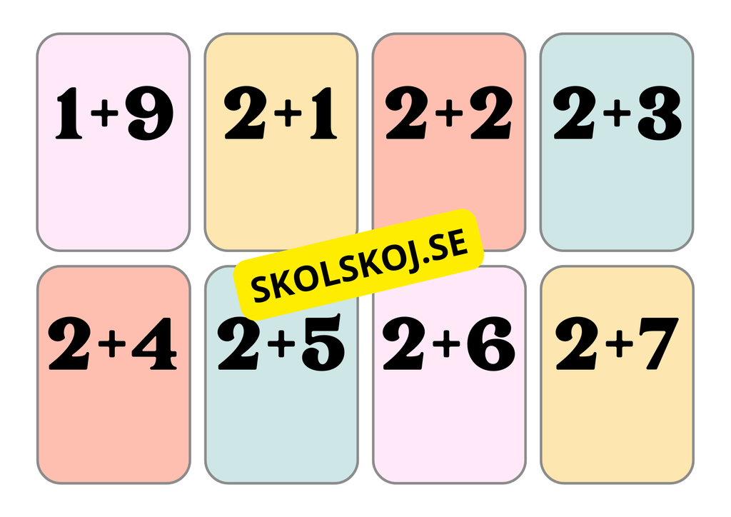 Additionskort - Häfte