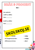 Bråk och procent - Prov - Årskurs 5