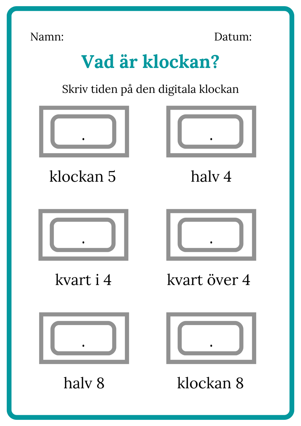 Digitala klockan
