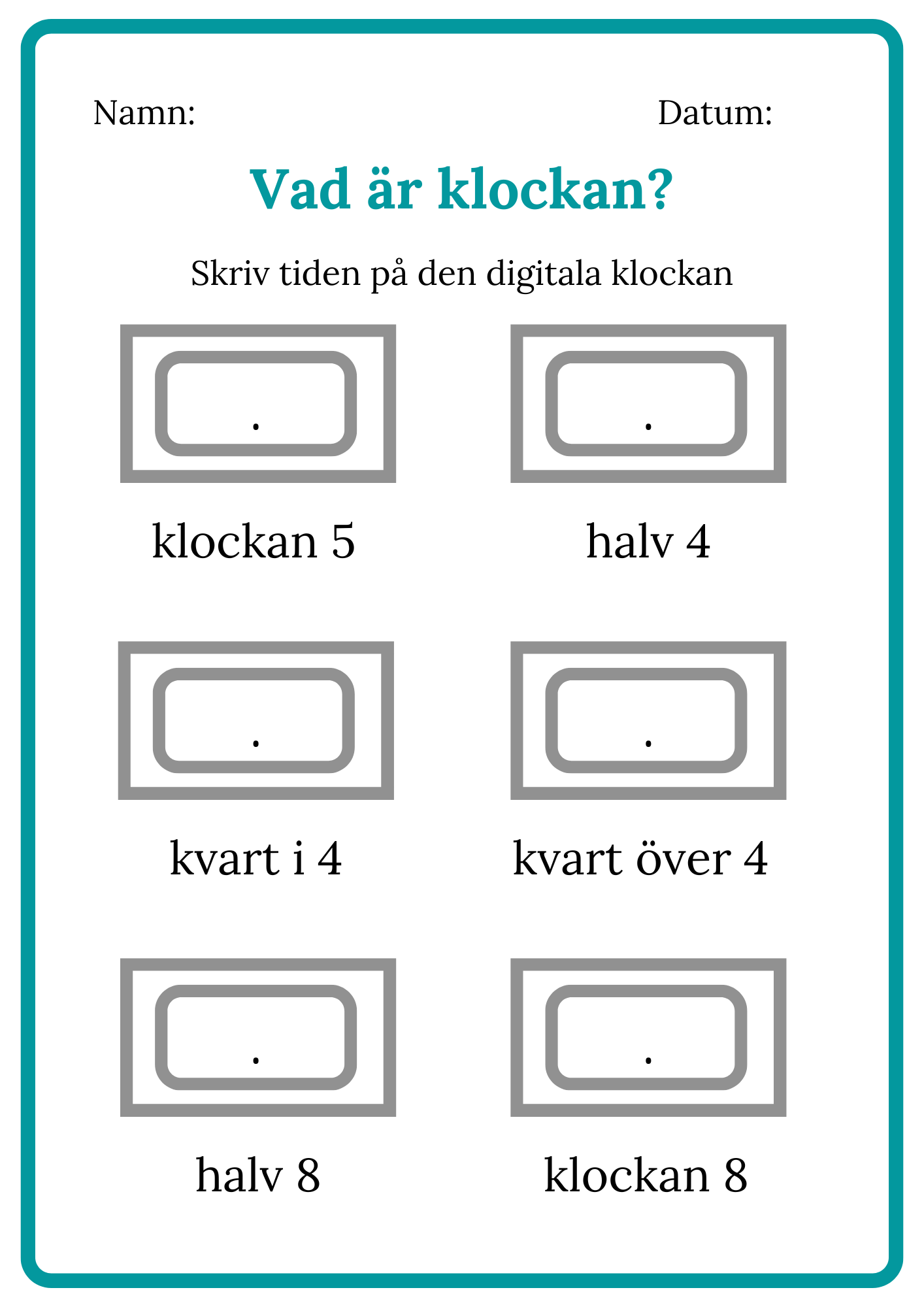 Digitala klockan