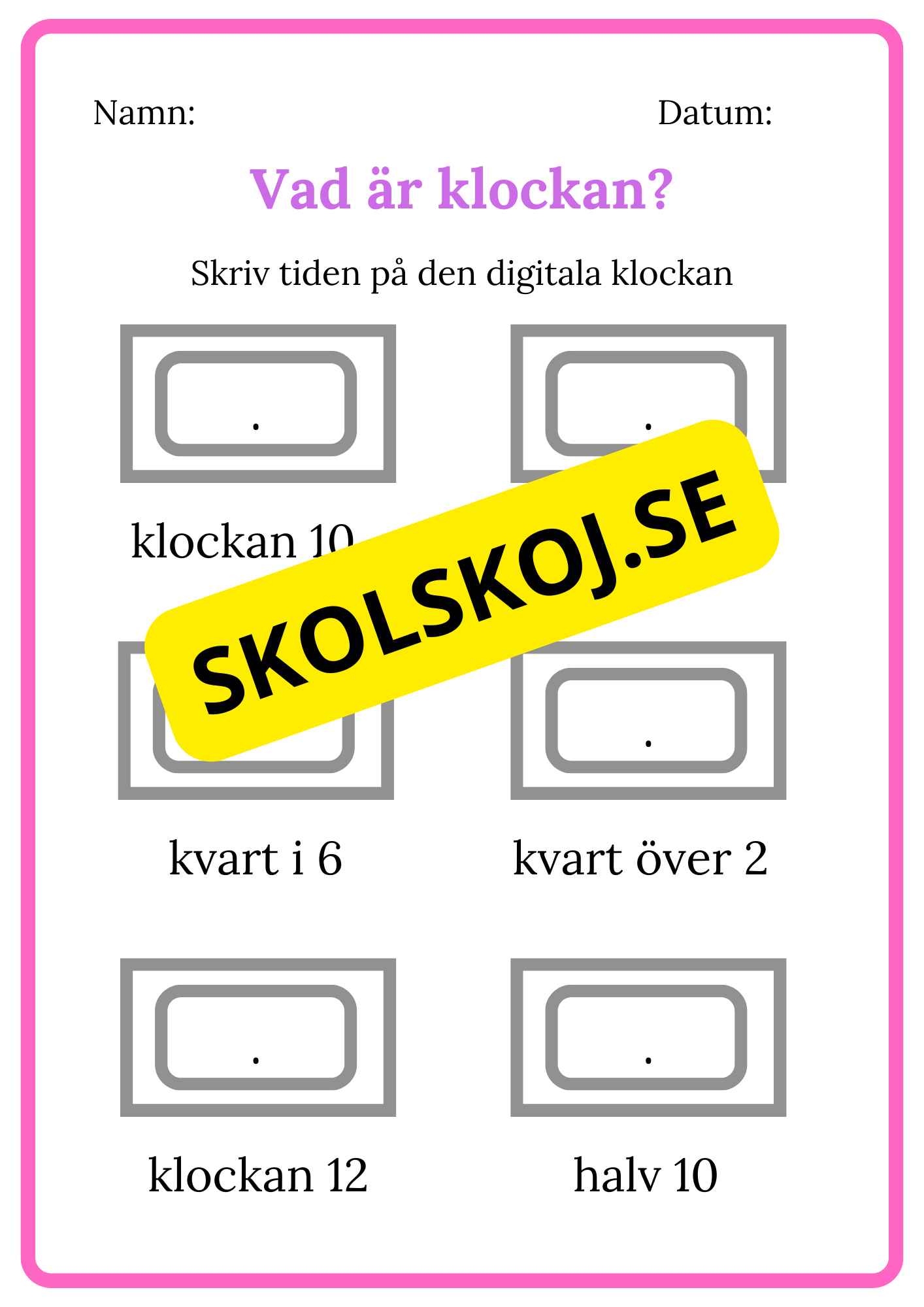 Digitala klockan