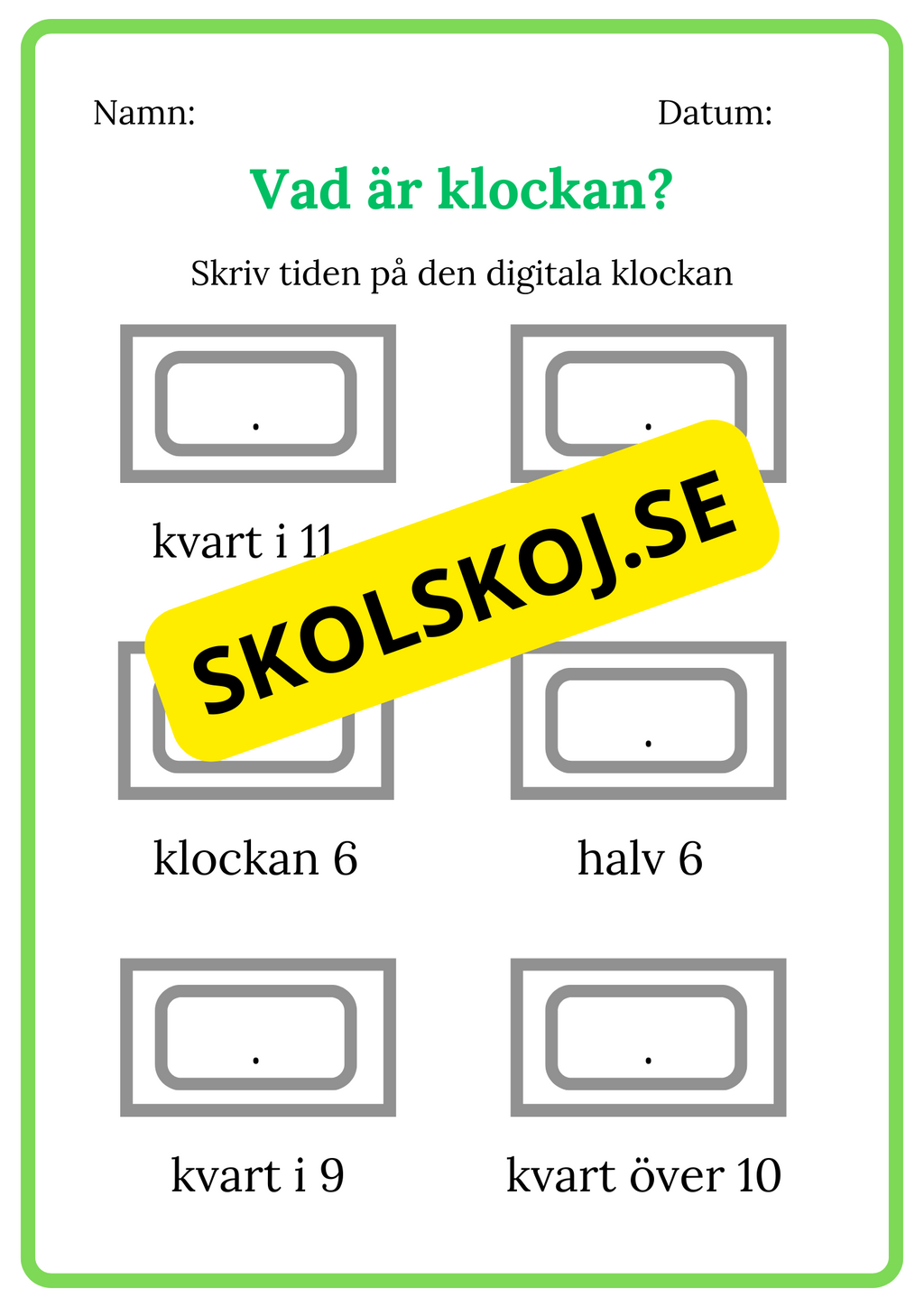Digitala klockan