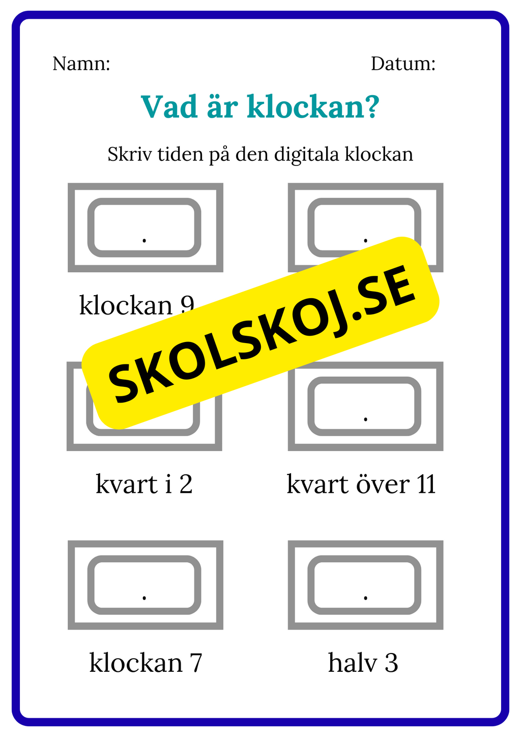 Digitala klockan