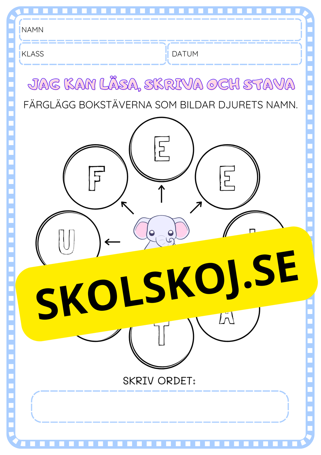 Jag kan läsa, skriva och stava - Häfte