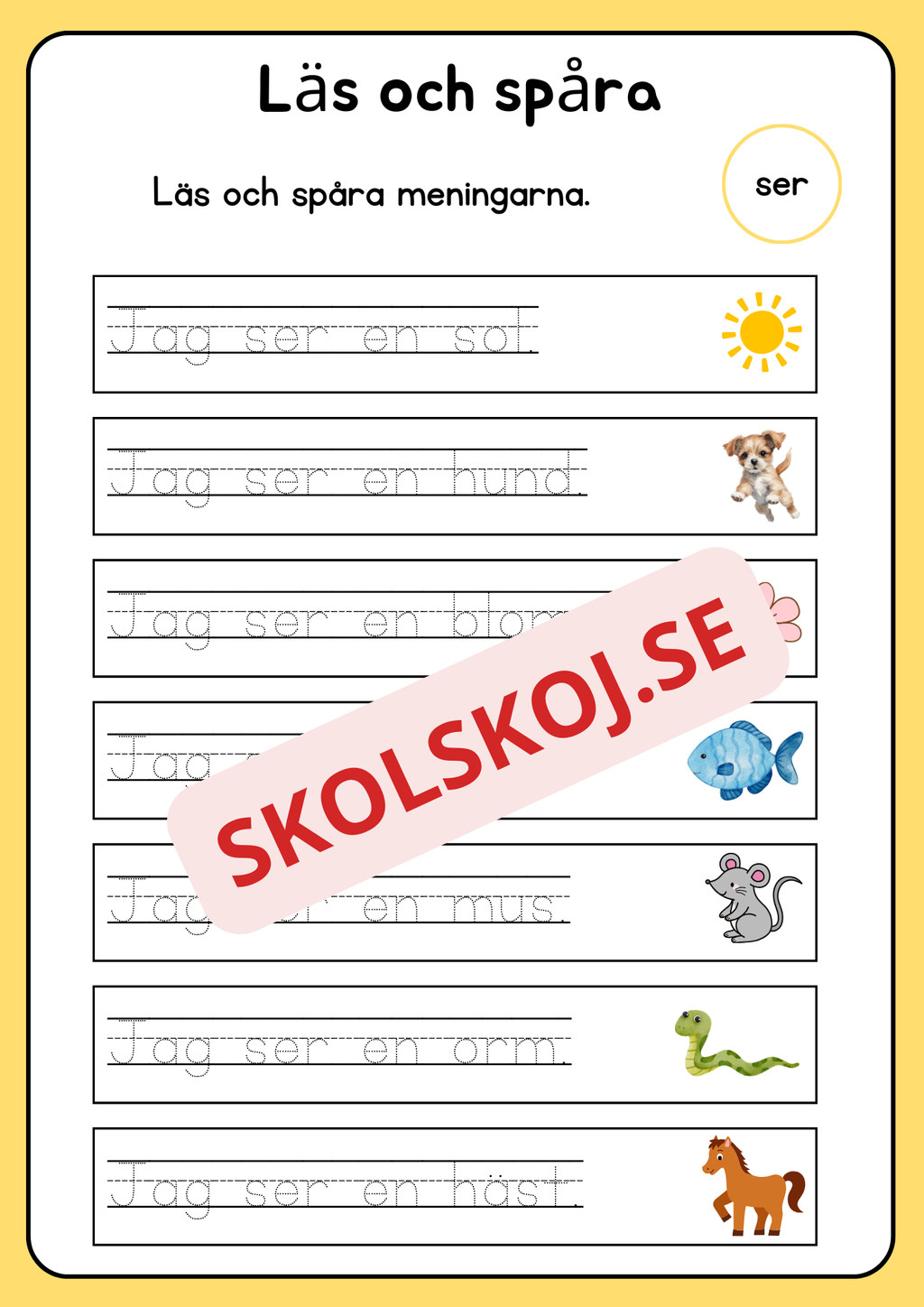 Läs och spåra meningarna