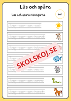 Läs och spåra meningarna